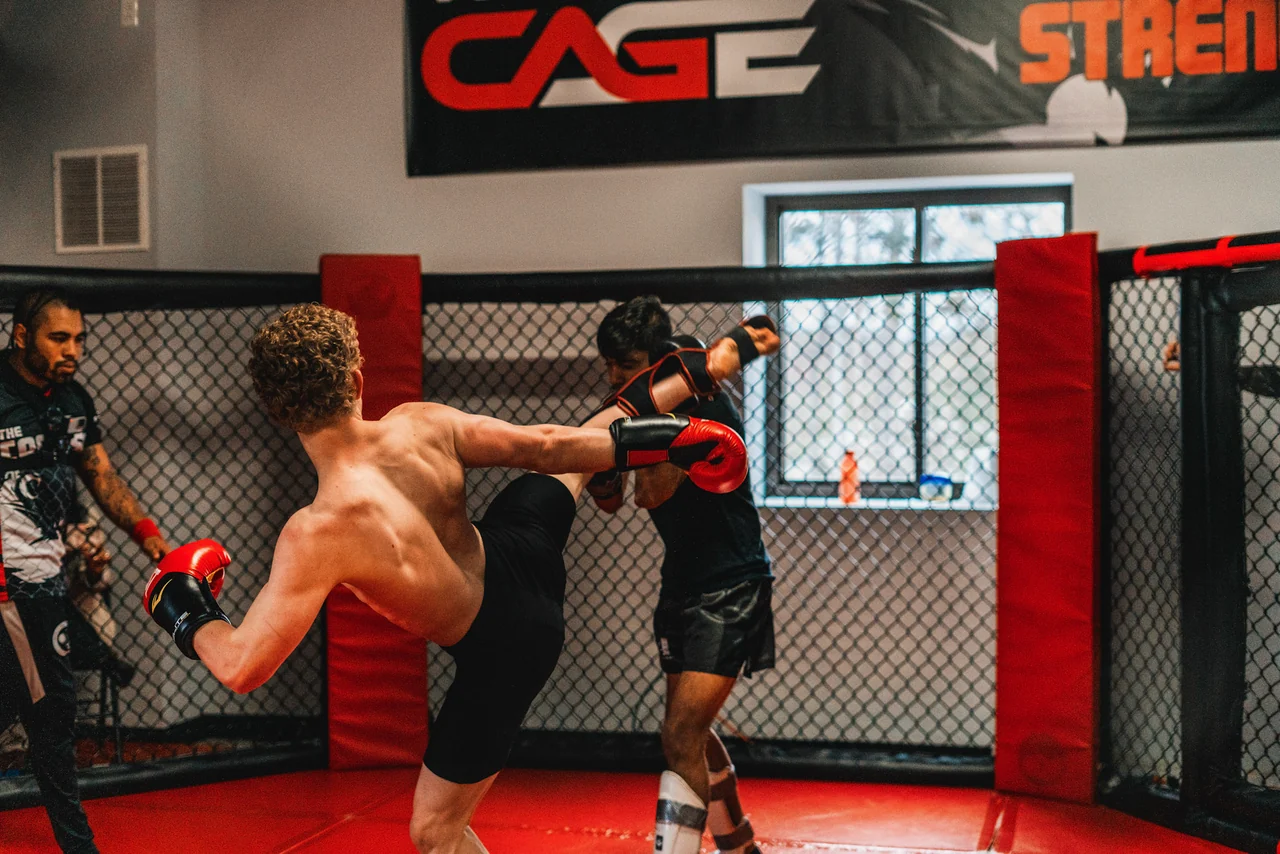 Striking practice in the TRITAC cage