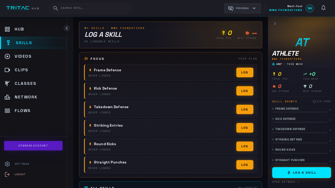 The hub skill map page