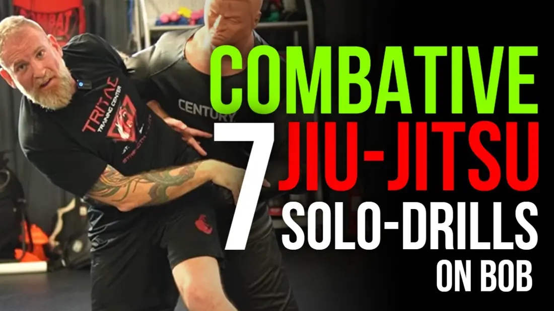 Matt drilling combative jiu-jitsu on a BOB dummy
